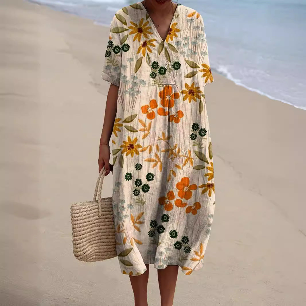 Signe | Dress with Elegant Floral Pattern