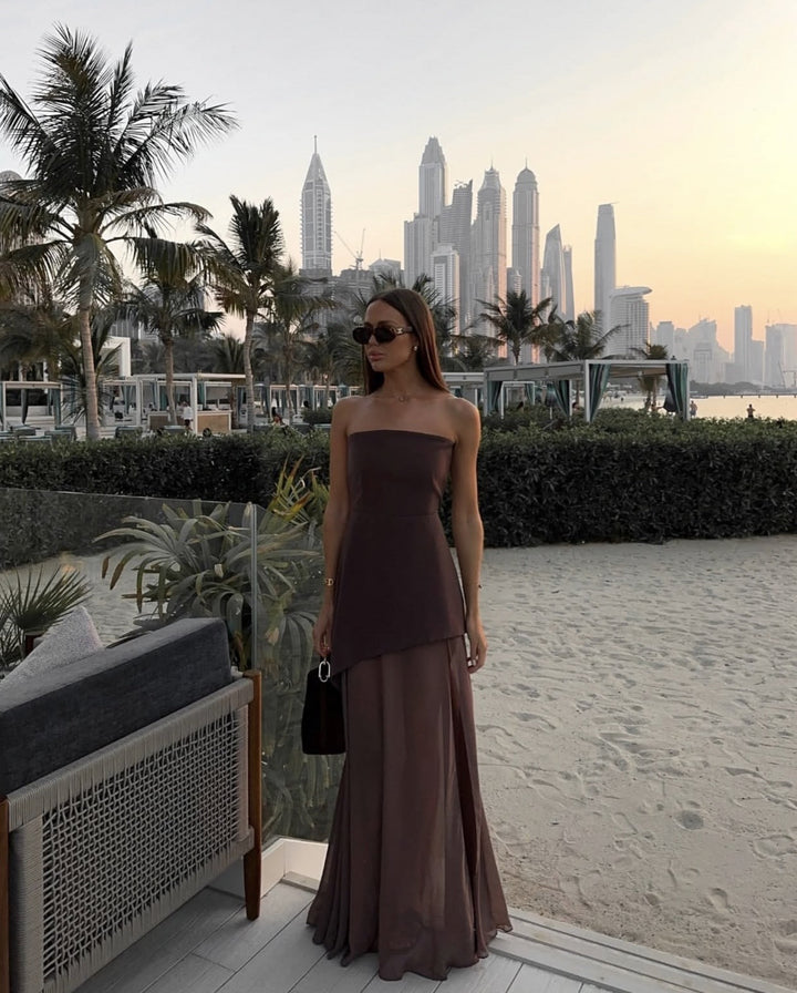 Persia | Edge & Flow Strapless Maxi Dress