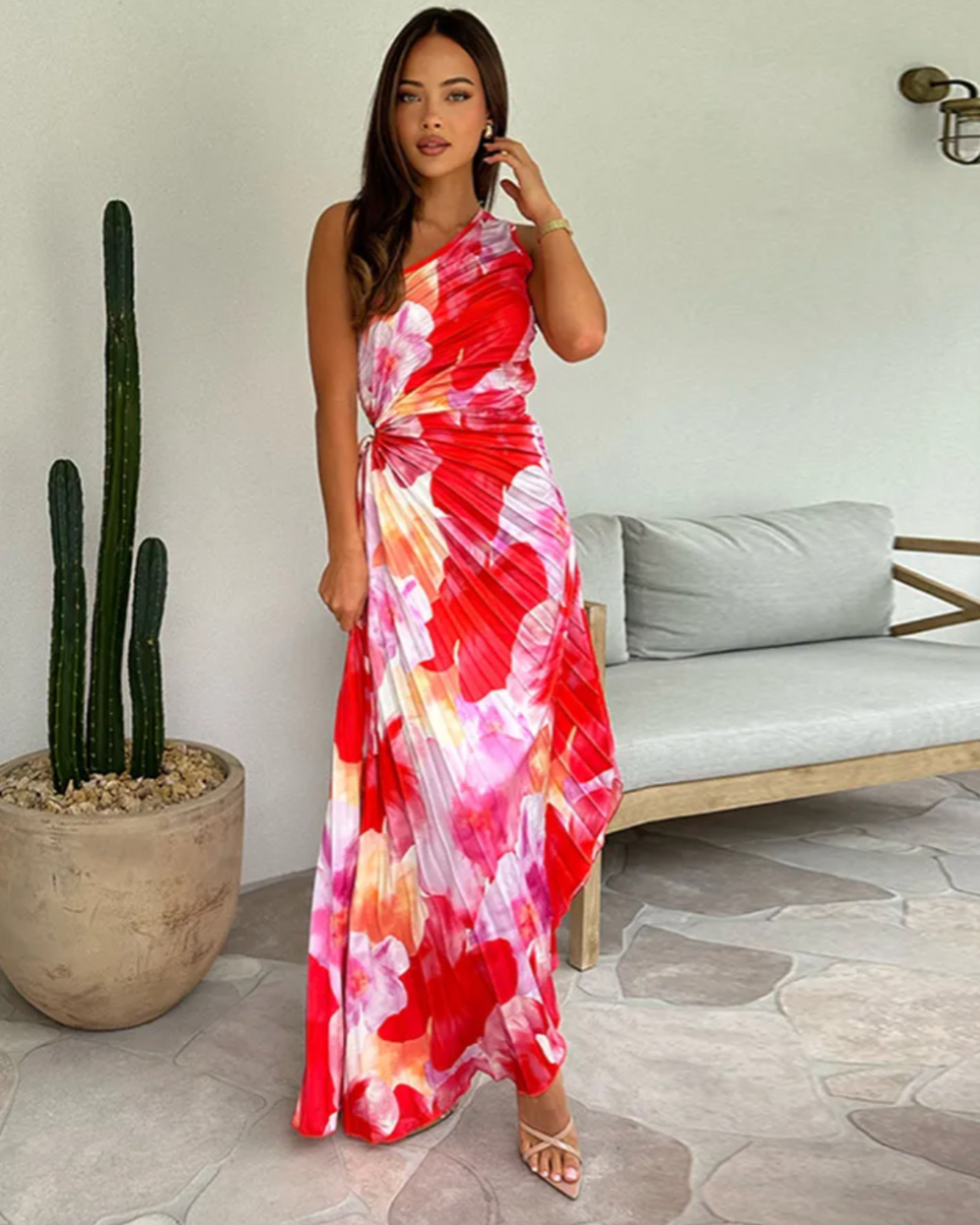 Adeline™ | Vibrant Tropical Evening Dress
