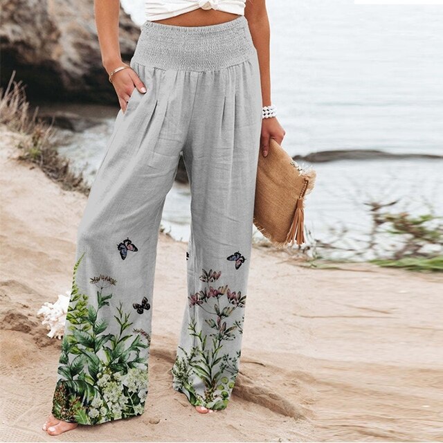 Women's Pants | Wide-Leg Floral