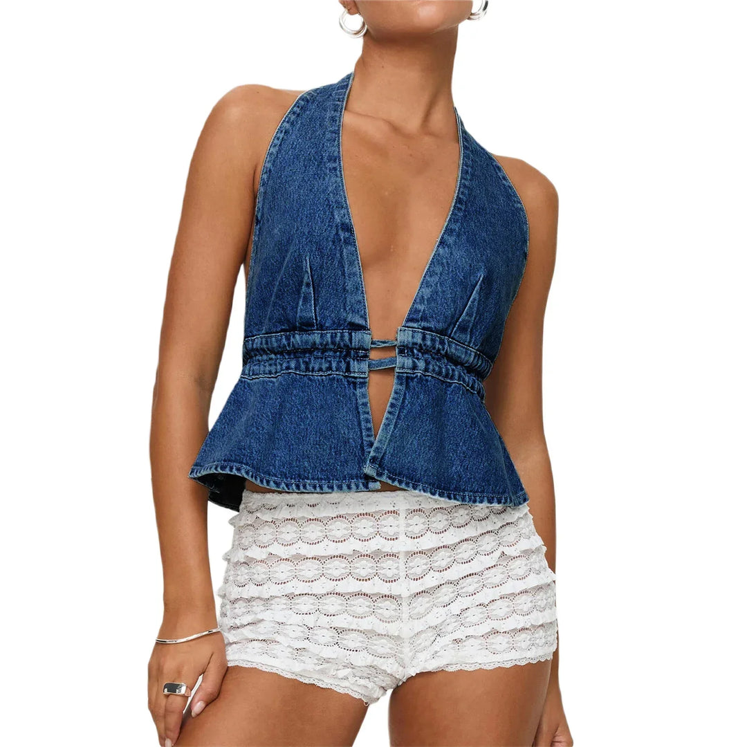 Althea | Tie Back Halter Top