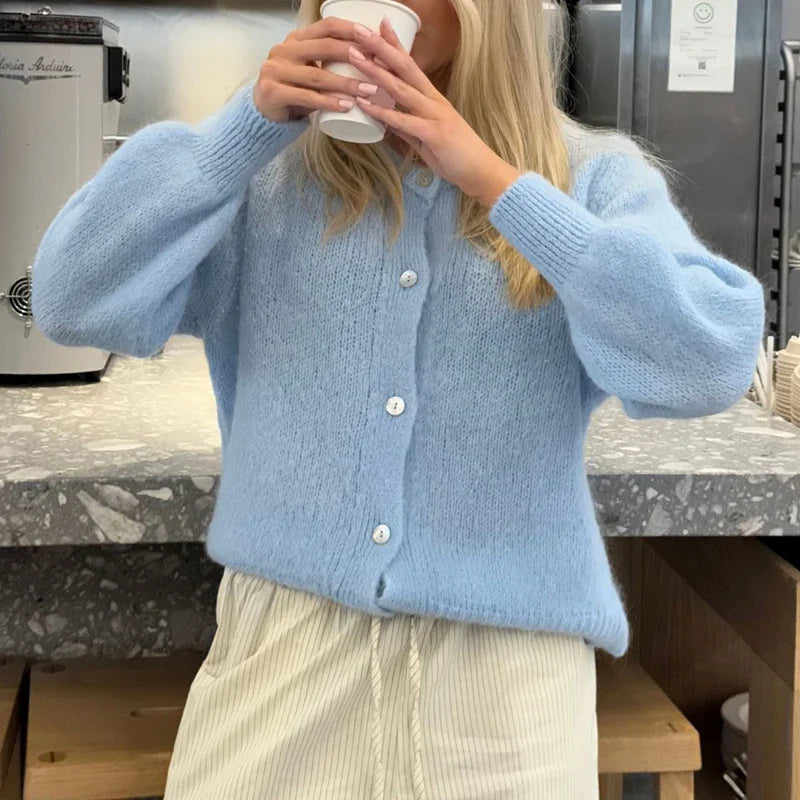 Charli | Trendy Knitted Button Sweater