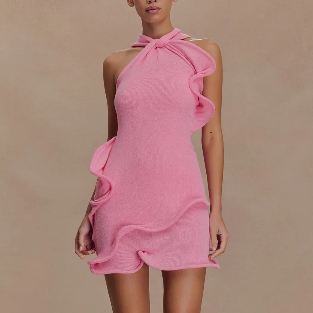 Geraldine | Halter Mini Dress