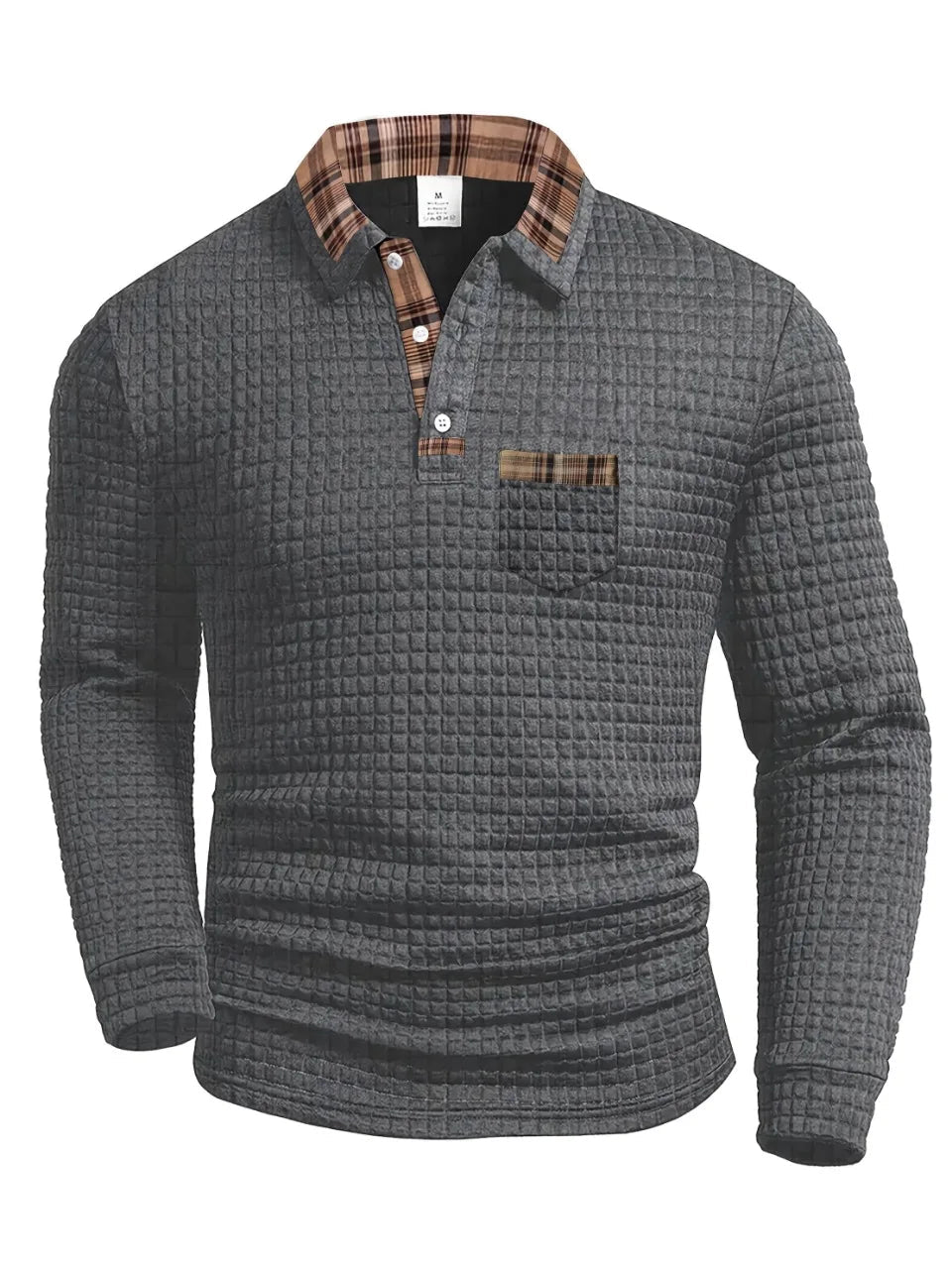 Todd | Textured Check-Collar Polo