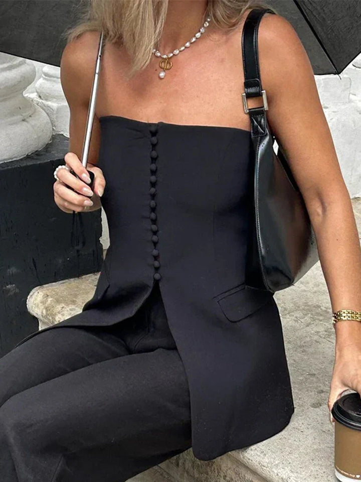 Claudia | Strapless Flap Top
