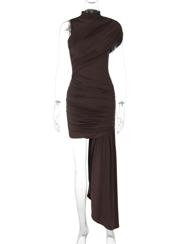 Stephanie | Sleeveless Ruffled Party Dress