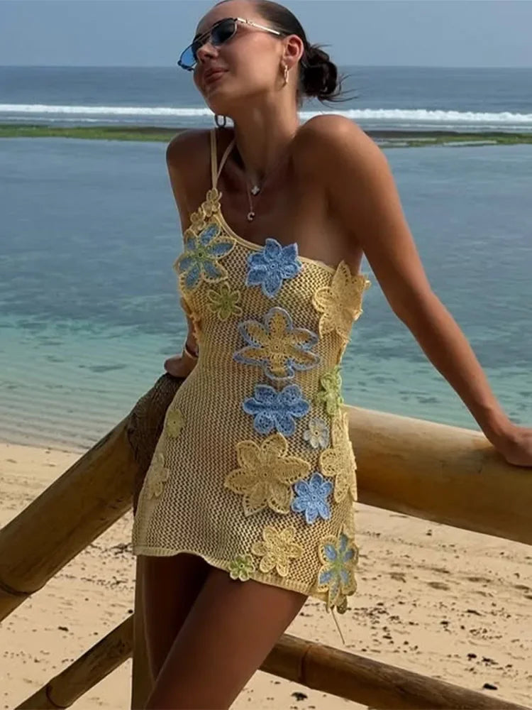 Lerrie | Bloom Crocheted Mini Dress