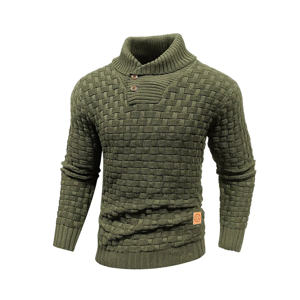 Dustin | Waffle Knit Turtleneck Sweater