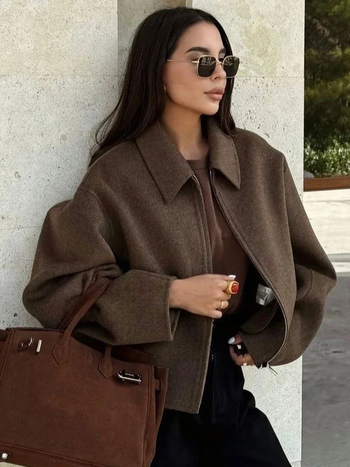 Margaret | Elegant Brown Wool Jacket