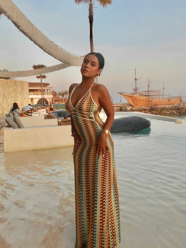 Monalissa | Colorful Spaghetti Strap Dress
