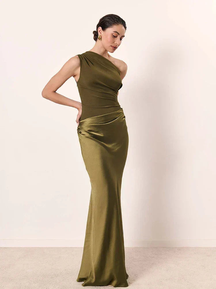 Scott & Allison™ | Maxi Dress with a Guilt in Satin