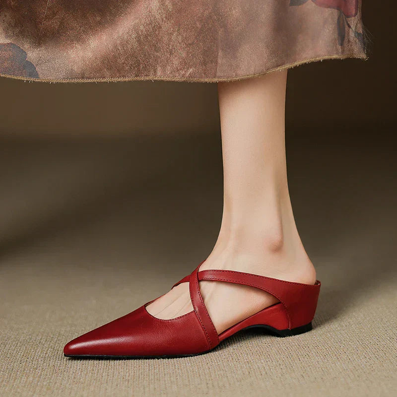 Mestelle Genuine Leather Mules