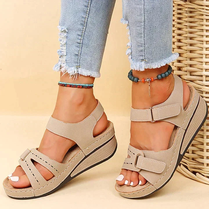 Coralie | Cushioned Comfort Wedge Sandals