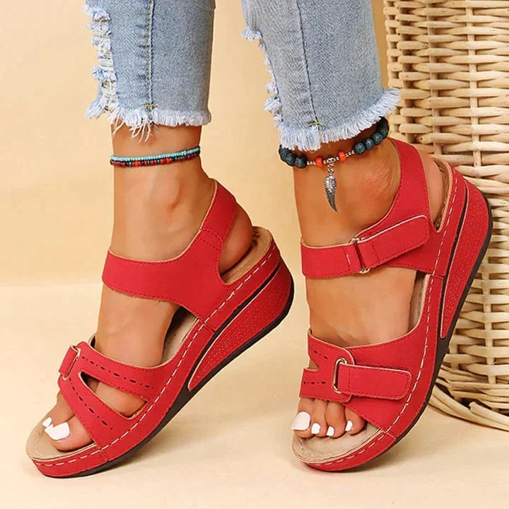 Coralie | Cushioned Comfort Wedge Sandals