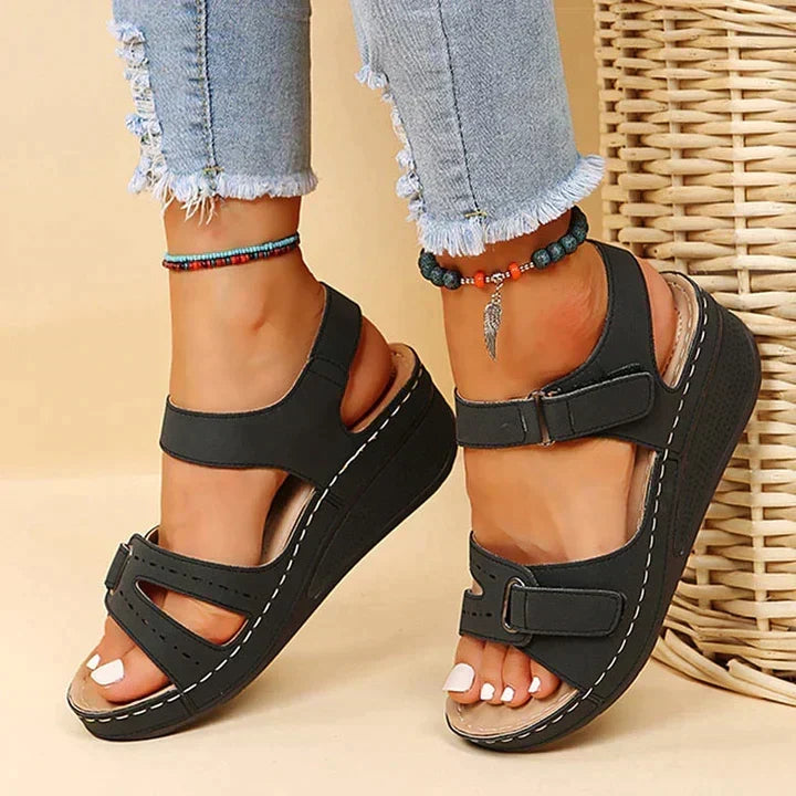 Coralie | Cushioned Comfort Wedge Sandals