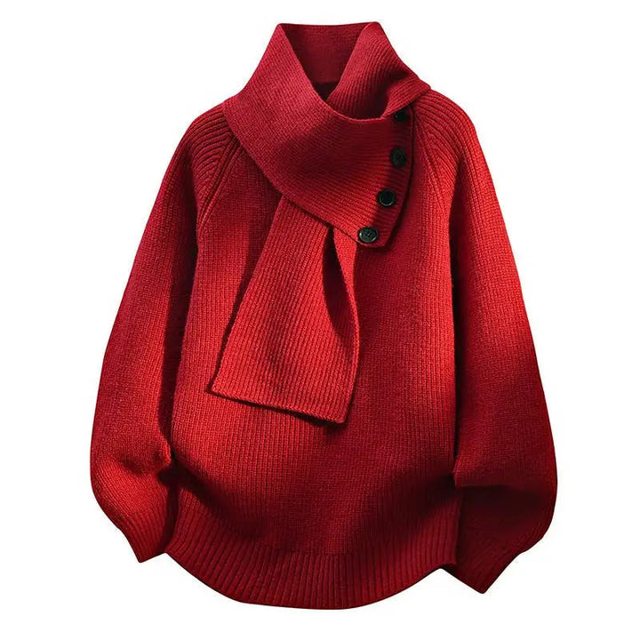 Maria | Cozy Scarf-Neck Sweater