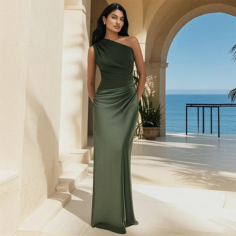 Scott & Allison™ | Maxi Dress with a Guilt in Satin