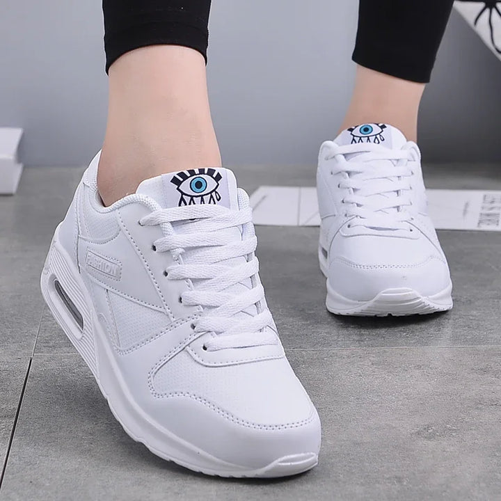 Ivory | High-Sole Sneakers