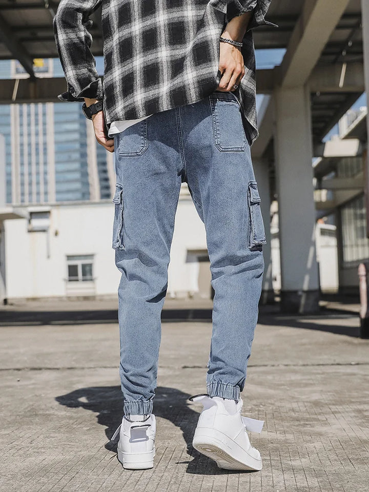Elvis | Elastic Waist Cargo Jeans