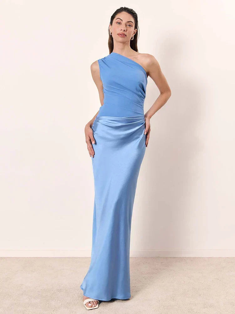 Scott & Allison™ | Maxi Dress with a Guilt in Satin