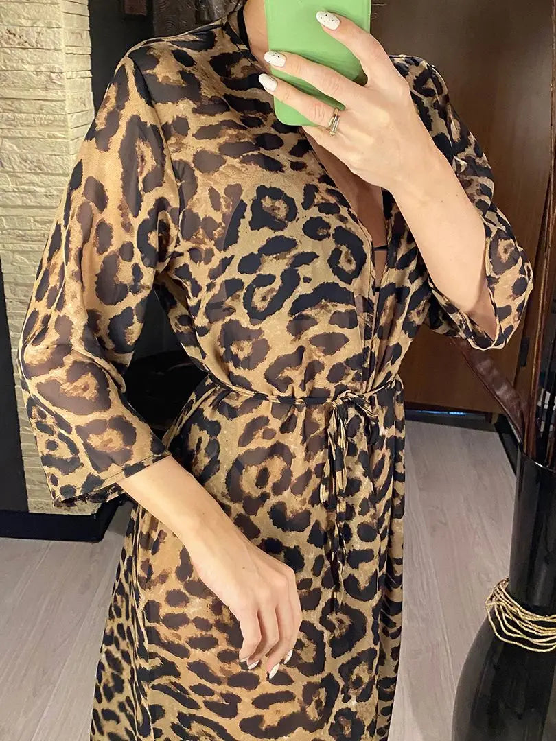 Annie | Leopard Print Beach Dress