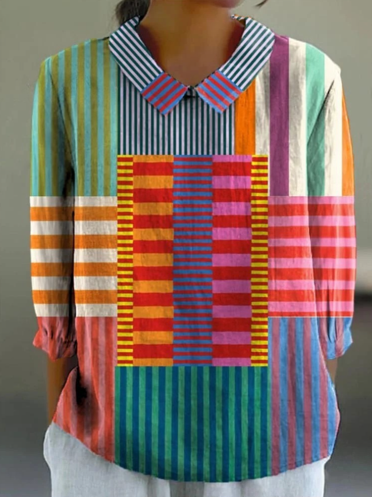 Elise Printed Flutter Shirt