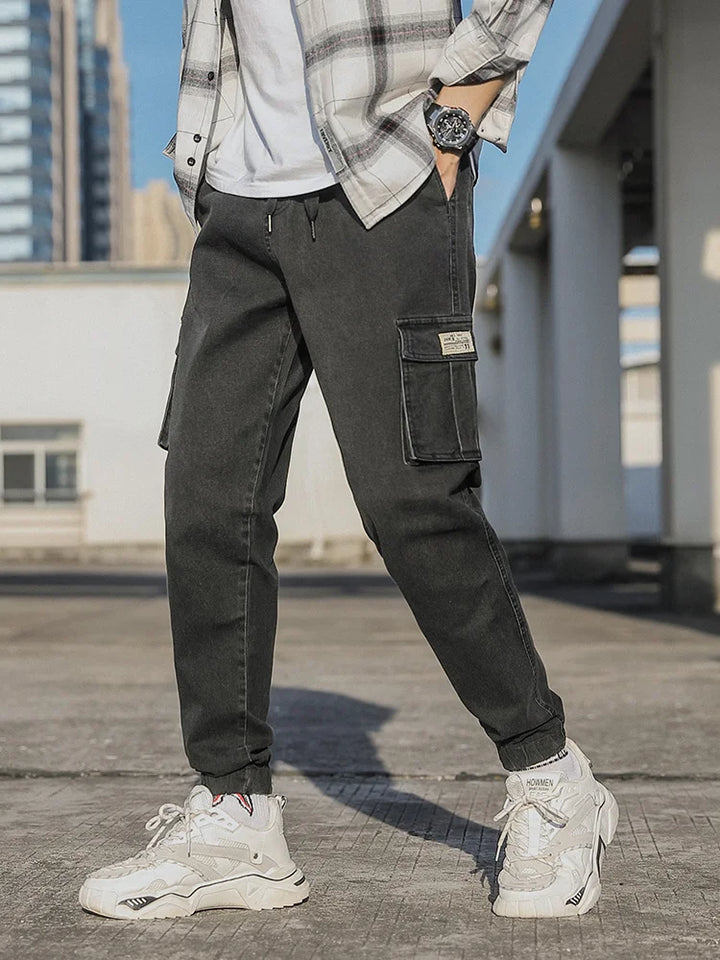 Elvis | Elastic Waist Cargo Jeans