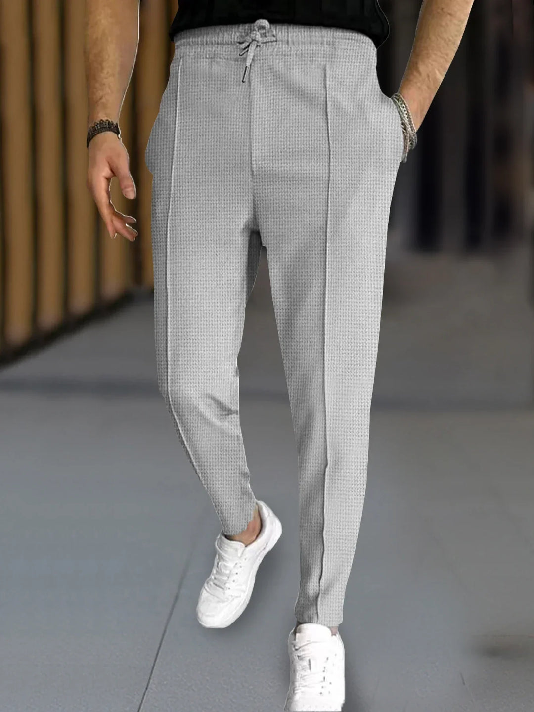Jake | Waffle Slim Pants