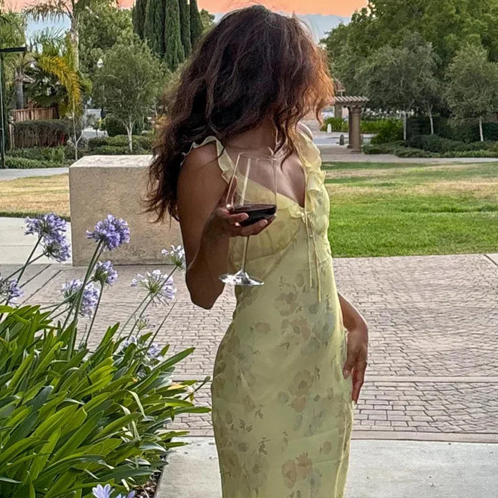 Kristine | Yellow Bloom Dress