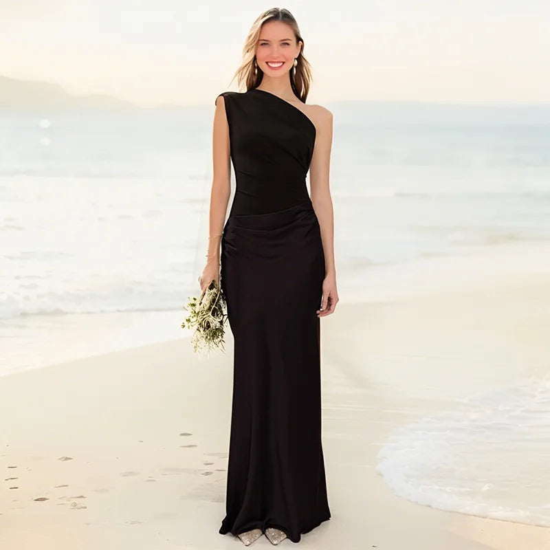 Scott & Allison™ | Maxi Dress with a Guilt in Satin