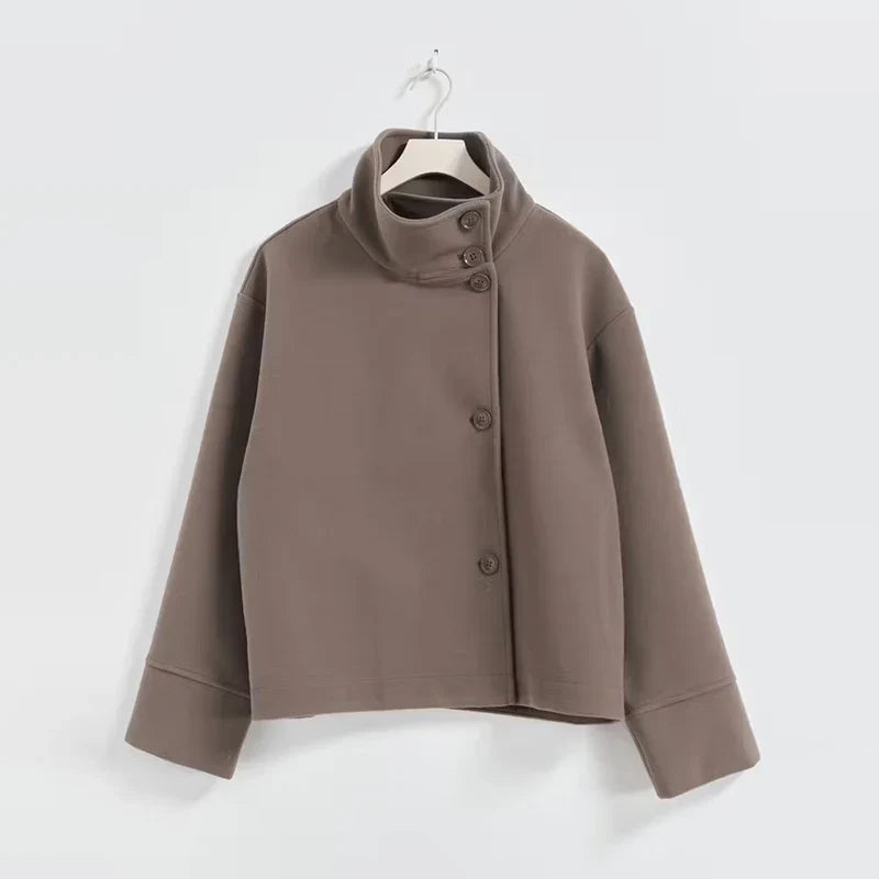 Stand Collar Women's Pea Coat