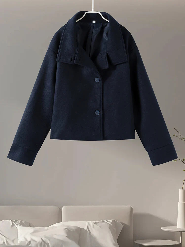 Stand Collar Women's Pea Coat
