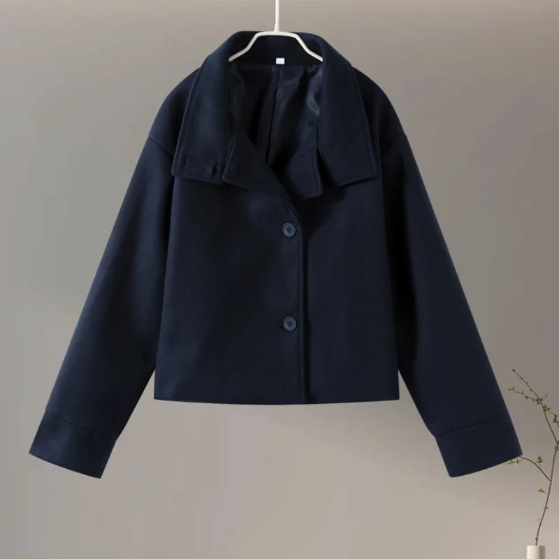 Stand Collar Women's Pea Coat
