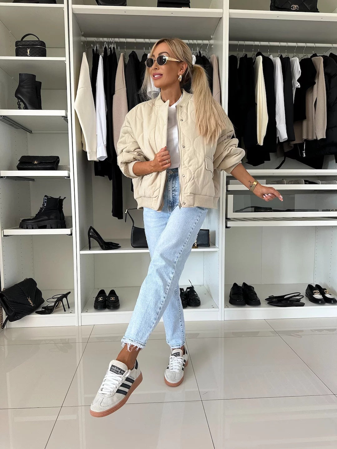 Women's Relaxed Quilted Bomber Jacket