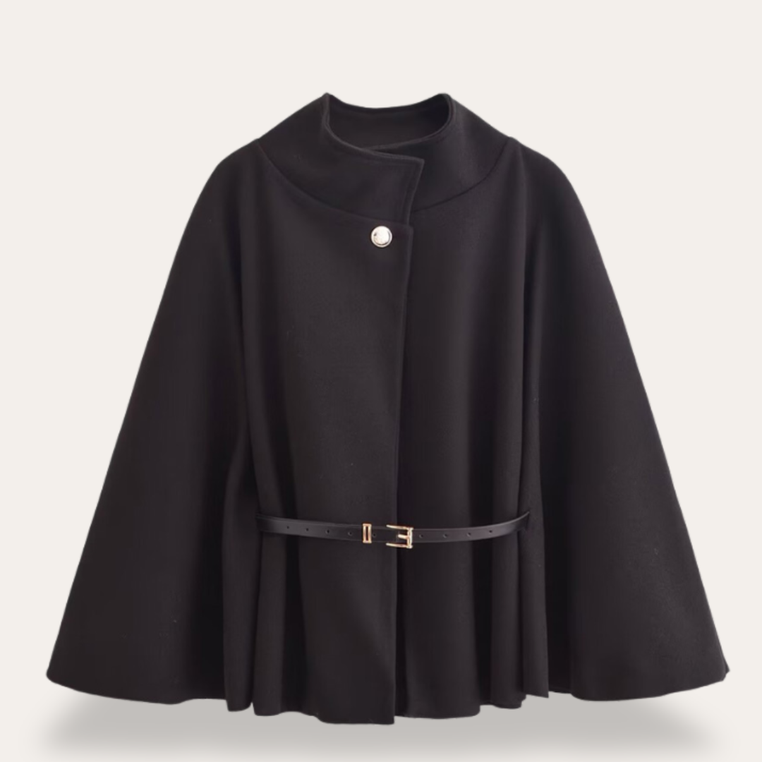 Stylish Wool Cape Coat for Women