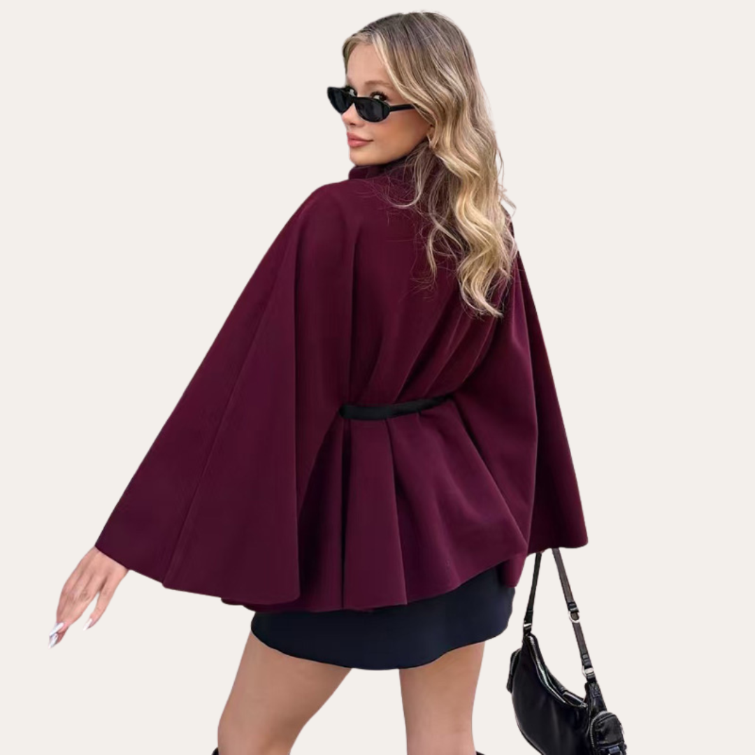 Stylish Wool Cape Coat for Women