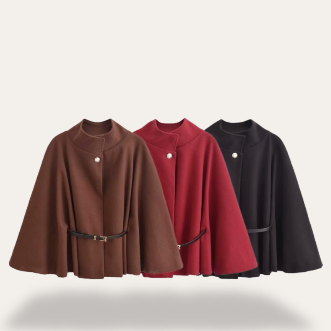 Stylish Wool Cape Coat for Women