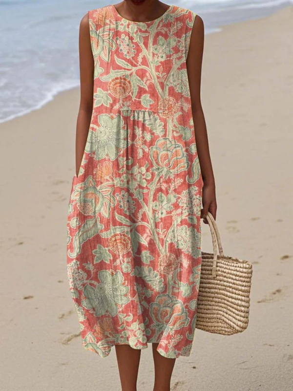 Iris | Floral Midi Dress