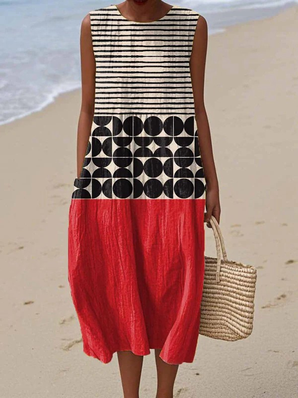 Eve| Colorblock Midi Dress