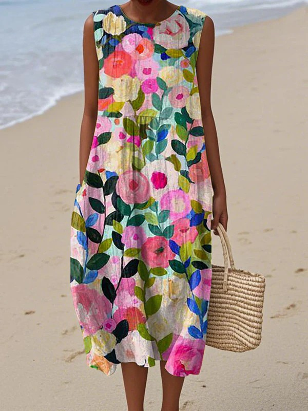 Emma| Floral Midi Dress