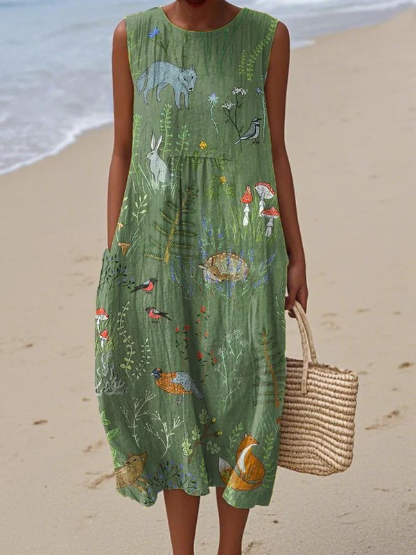 Anna | Woodland Midi Dress