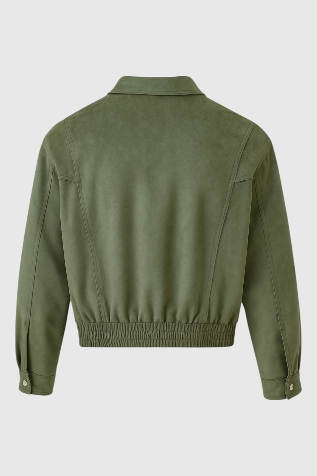 Elegant Green Bomber Jacket with Timeless Style