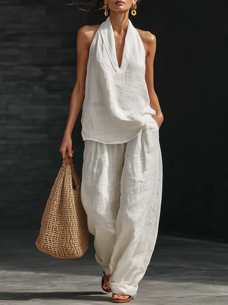 Zoë™ | Sleeveless Set with Wide Pants