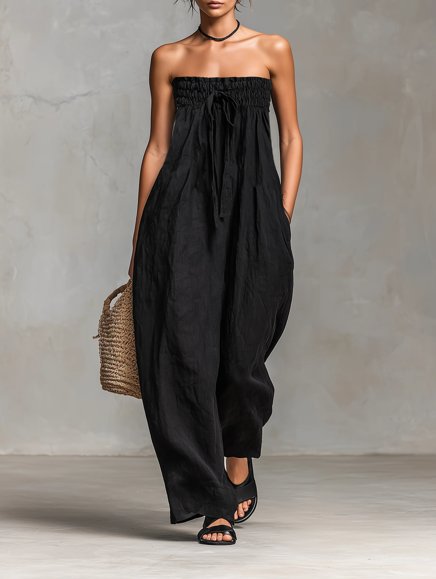 Nina™ | Elegant Strapless Jumpsuit