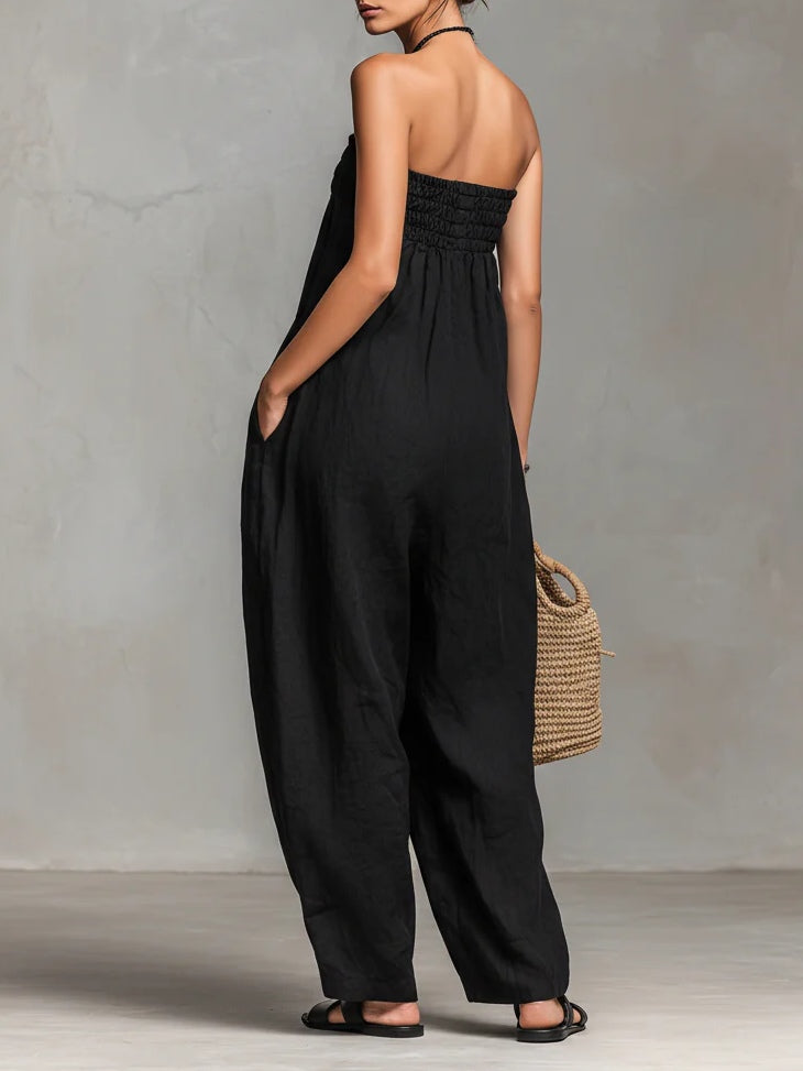 Nina™ | Elegant Strapless Jumpsuit