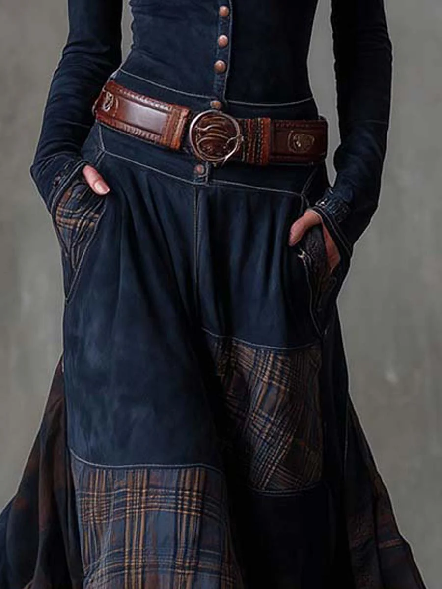 NOOR™ | Maxi Dress with Waist Accent and Vintage Bohemian Look