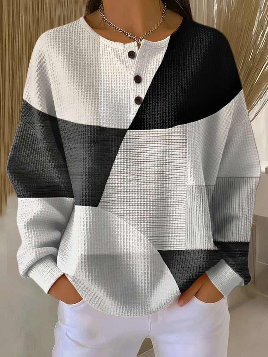 Bridgette | Colour-Block Textured Jumper