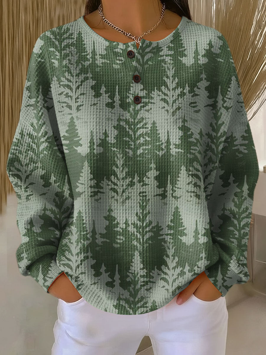 Violet | Christmas Forest Henley Top