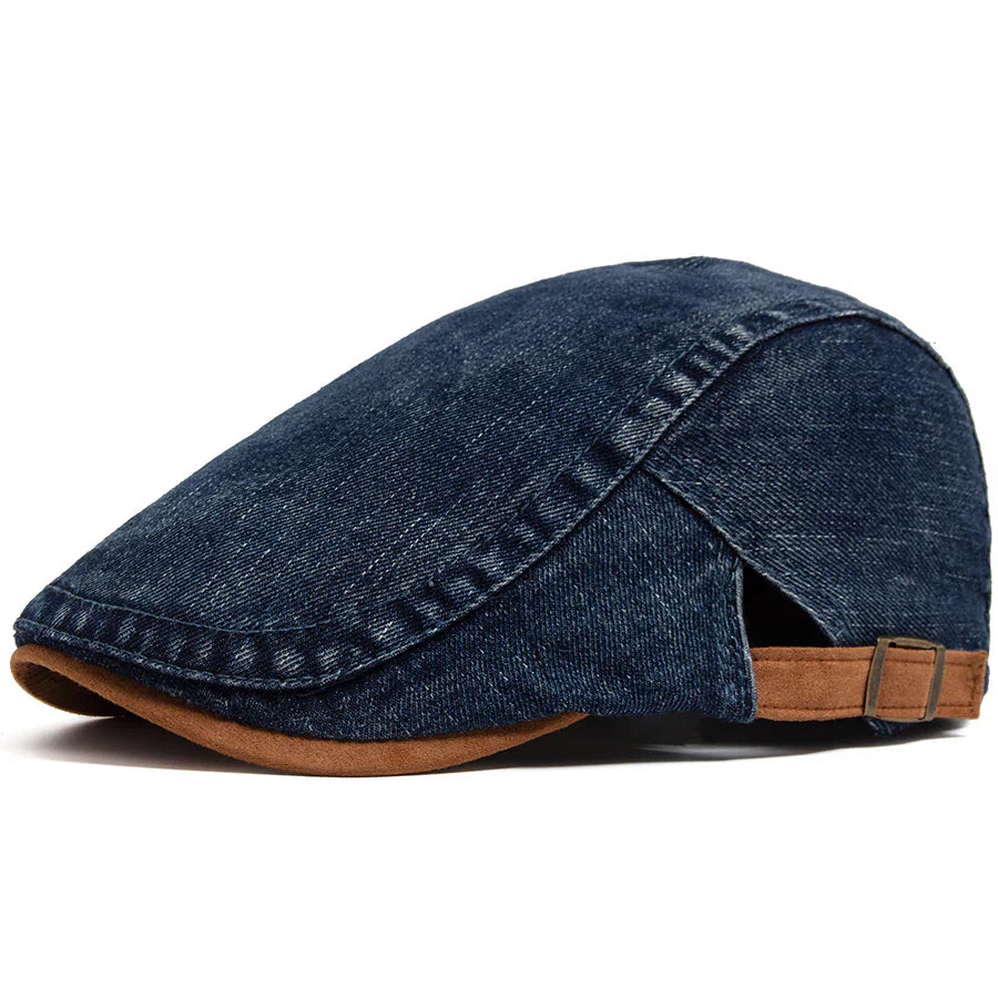 Theo™| Denim Flat Cap