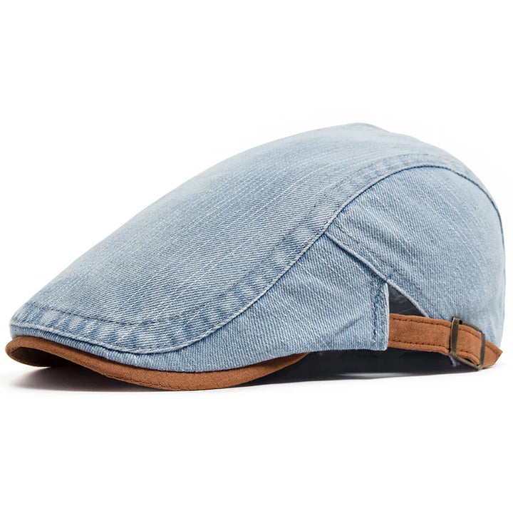 Theo™| Denim Flat Cap
